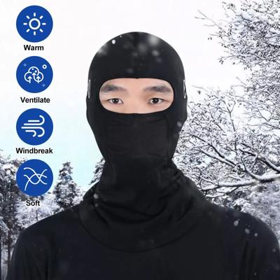 1-pack Unisex Balaclava Full Face Mask, Fleece, Windproof, Warm, Winter Ski Mask