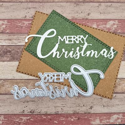 Christmas Letter Design Metal Cutting Dies Craft Embossing Scrapbooking Stamps for Card Making Decor