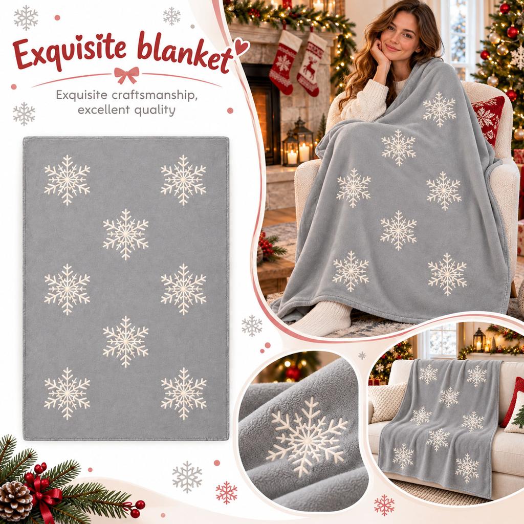 Fall Christmas Throw Blanket, Soft Plush Holiday Blanket for Festive Home Decor and Cozy Lounging