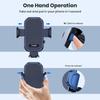TOPK Car Phone Holder Stand, Extended Arm 3-Point Support Extendable Metal Hook Superior Stability Cell Phone Mount for Car Vent