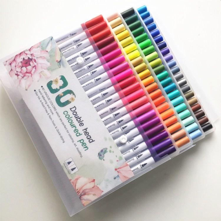 Double-Ended Fineliner Soft Tip Watercolor Pens - Children's Art Set