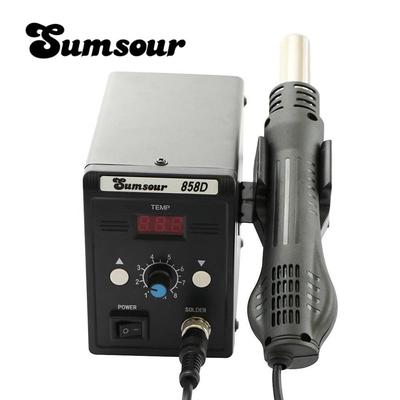 Stazione di saldatura e dissaldatura con display digitale a temperatura regolabile da 700 W Pistola ad aria calda 858D Rilavorazione di riparazione di saldatura Strumento elettrico