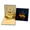 Creative Birthday 3D Popup Card with Envelope Handmade Musical Light Up Greeting Card Foldable Present Postcard