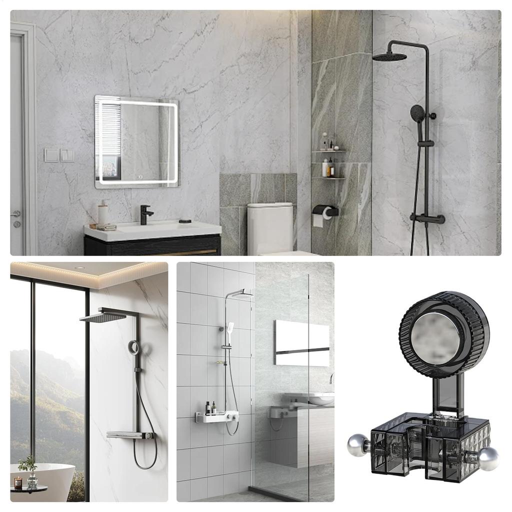 Suction Cup Shower Head Holder Adjustable Sturdy Stable Bracket No Drilling Home Shower Head Holder For Home Bathroom Kitchen