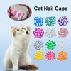 120 Stuks Katten Nageldopjes Natuurlijk Veilig Kattenklauw Hoesjes Tips met Lijm En Applicators Niet-Toxisch 6 Kleuren Katten Nagelhoesjes