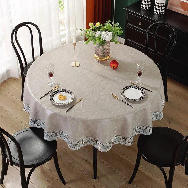 Cotton Linen Round Tablecloth Multi Color Lace Dining Table Cover Dustproof Tea Towel Wedding Home Decor Highend Desk Covers