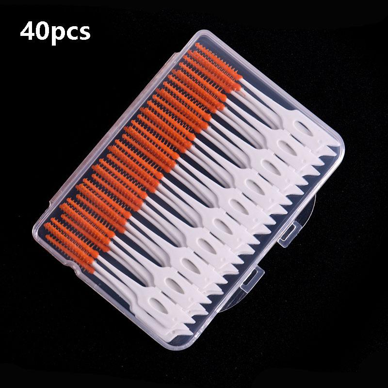 

40/120pcs Interdental Silicone Brushes Dental Toothpicks Brush Between Teeth Silicone Toothpicks With Thread Oral Cleaning Tool