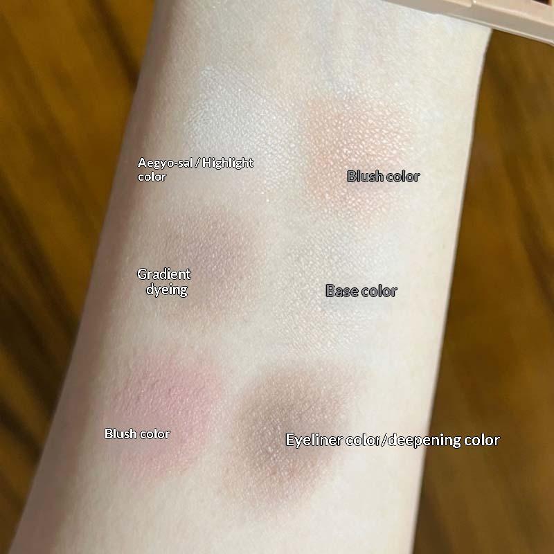 6 Colors Eye Shadow Multi-Function Disc Matte Powder Blusher Facelift Highlight All-In-One Disc Earth Color Autumn And Winter