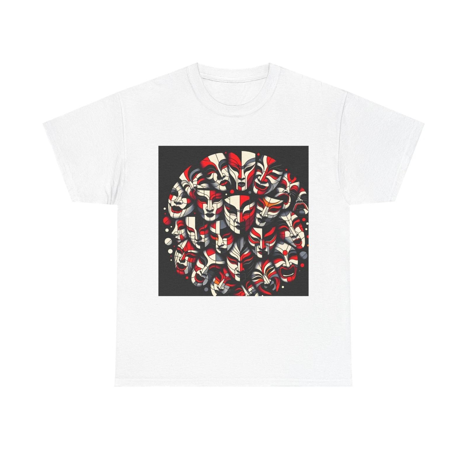 Unisex Adult T Shirt Kabuki Mask Mosaic M