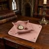 1PC 20x20cm Key Leather Valet Tray Nightstand Jewelry Holder Box for Men Desktop Sundries Box for Dice Phone Sunglasses Catch Al