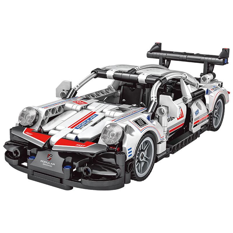 Technical Super Racing Car Model Building Blocks Automobile Pull Back DIY MOC Vehicle Bricks Children Construction Toys