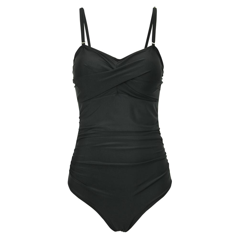Jednodílné plavky Plus Size Plus Zvýšení tuku Bez zad Vysoce elastické plavky Odolné Retro Puntíkaté plavky