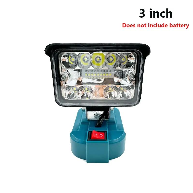 LED Work Light for Makita 18V Battery Flashlight Portable Flood Light Cordless Light for Outdoor Emergencies Job Site Lighting