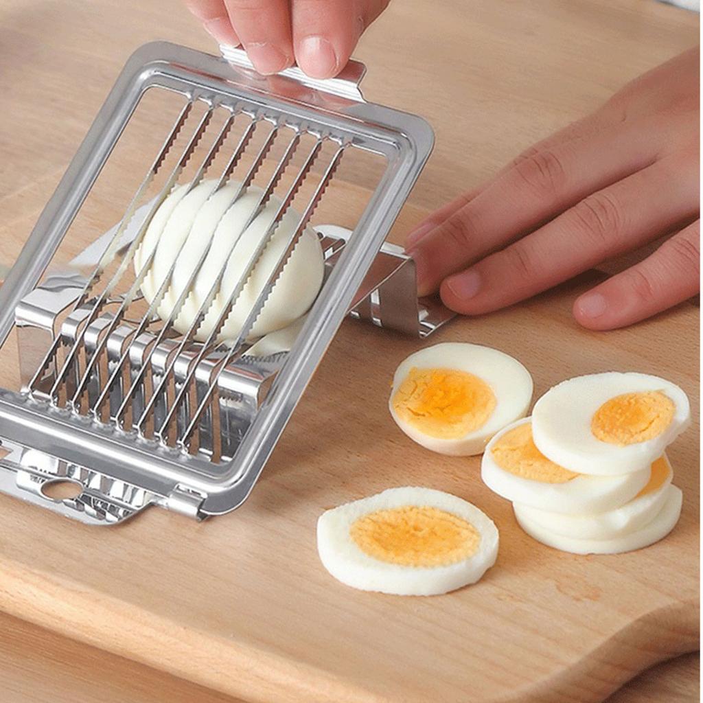 Multipurpose Mini Egg Slicer Cutter - Hard Boiled Eggs Ham Mushroom Strawberry Soft Fruit Manual Cutting Kitchen Gadget Tool