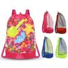 Portable Lightweight Swimming Backpack Foldable Adjustable Clasp Mesh Storage Bag Large Capacity Beach Bag Travel
