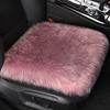 Warm Plush Car Seat Covers Universal Long Wool Fur Car Front Seat Protect Cushion Mat Warm Thick Plush Cushion Seat Cover