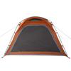 4 Person Camping Tent Grey and Orange Quick Release Waterproof