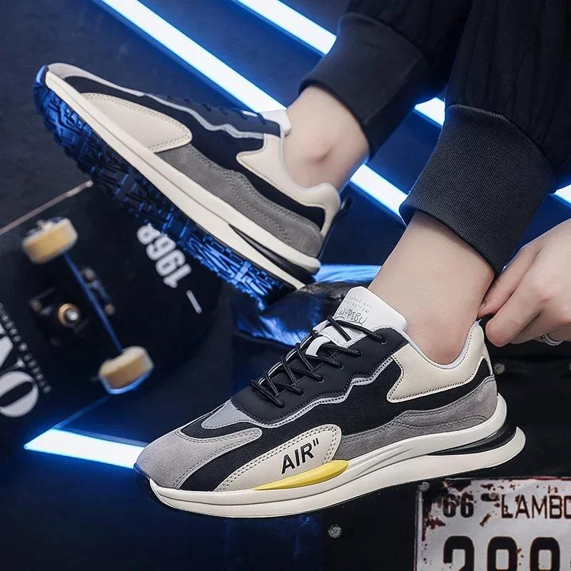 Модные мужские повседневные кроссовки модные дышащие кроссовки новые сетчатые мужские — фото 6