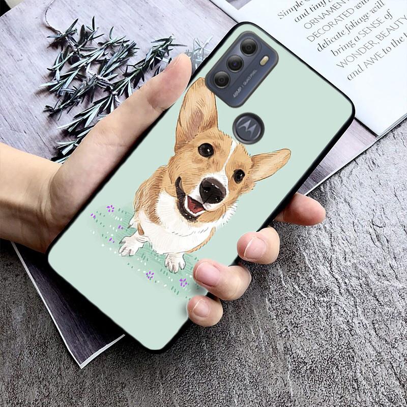 Hund Dackel Corgi Handyhülle für Motorola Moto E32 E20 E40 G22 G52 G20 G30 G100 G60 G50 G10 GPure GStylus G9 One Action Macro