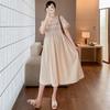 2026 Summer Embroidered Short Sleeve Maternity Dress