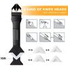 Metal Head 5 In 1 Metal Head Shovel Glue Tool Kit Silicone Ergonomic Handle Silicone Spatula Corner Scrap Grout Removal Tool