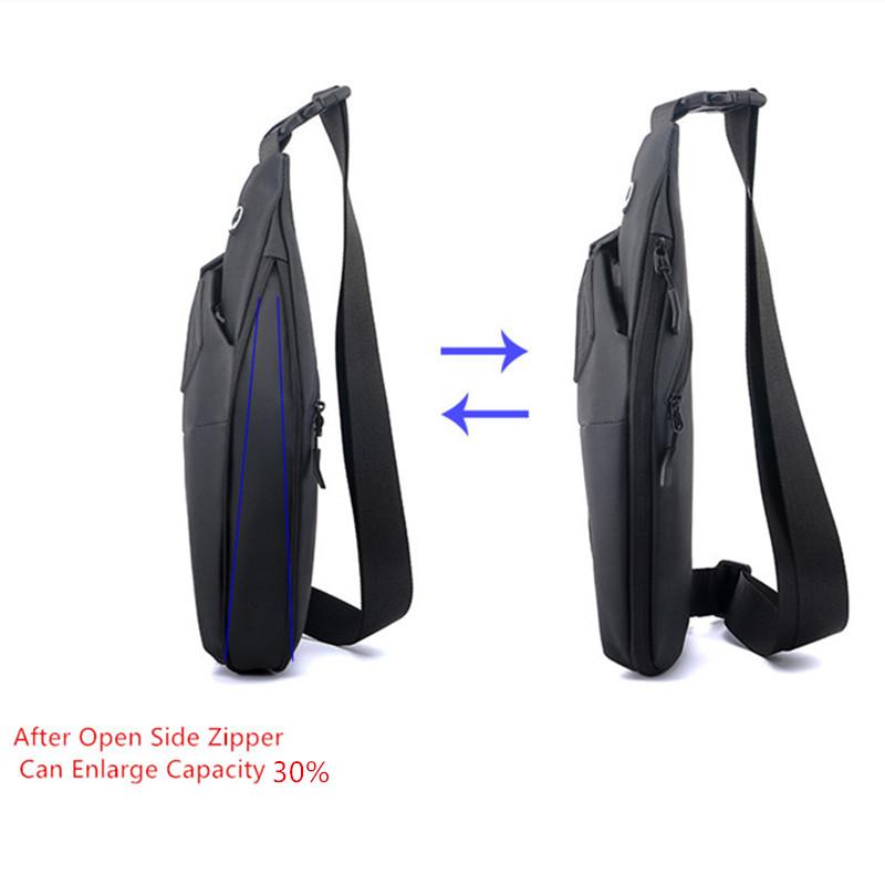 Anti-theft Chest Bag Crossbody Bag for Men Messenger Bag Sling Shoulder Bag Mobile Phone Waterproof Bagpack Travel Sports Bag