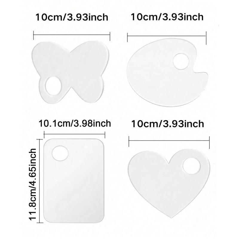 2Pcs Transparent Acrylic Makeup Palette Liquid Foundation Mixing Cream Manual Cosmetic Beauty Makeup Mixer Beauty Tool