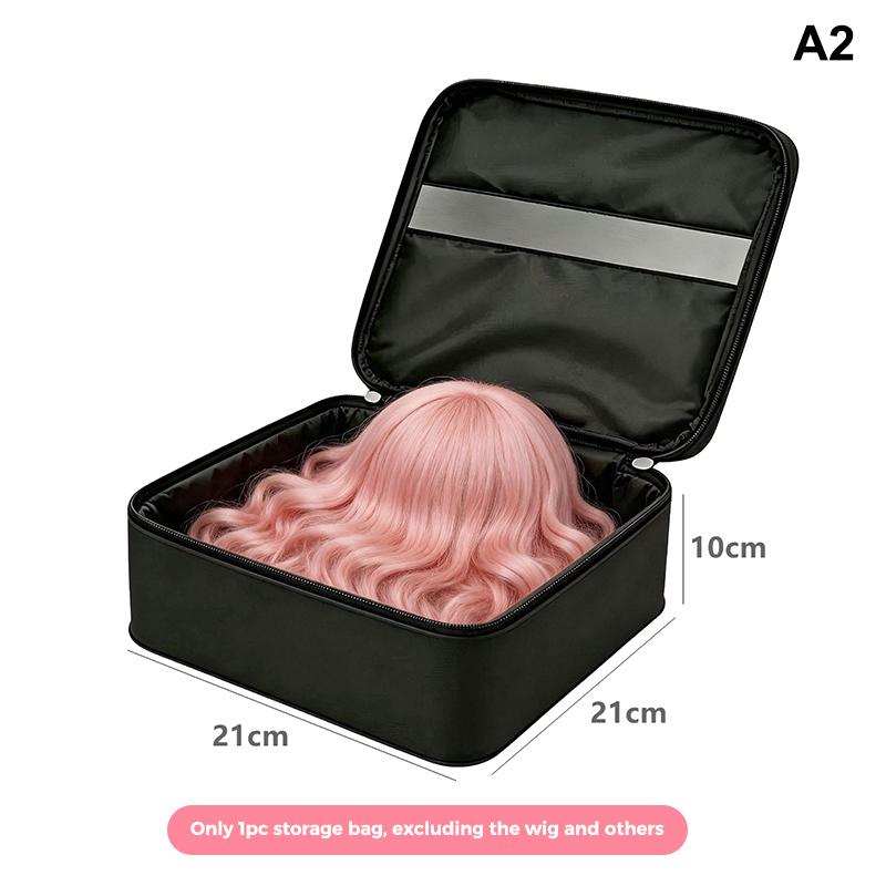 Multifunktionale Faltbare Hängende Perückenkopf Modellbox Cosplay Schaufensterkopf Aufbewahrungstasche Große Kapazität Verstellbarer Gurt A2 black