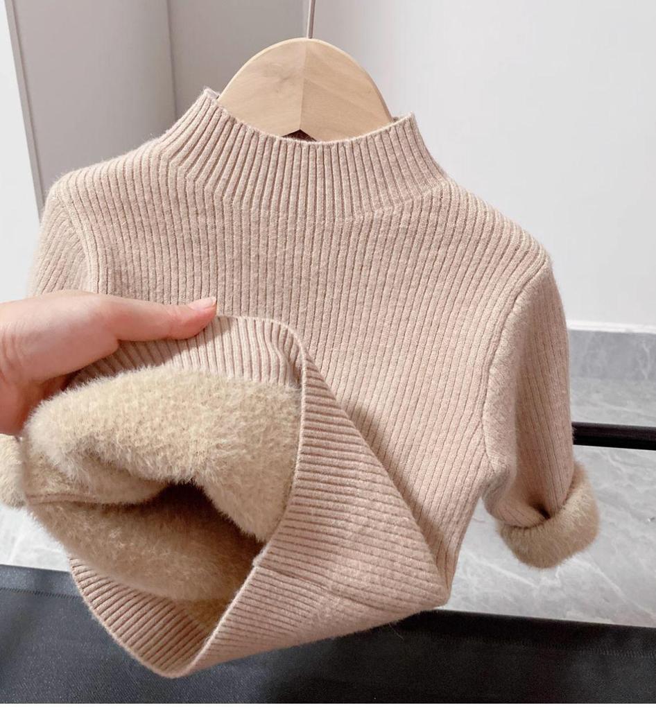 Suéter de Punto con Forro Polar para Niños - Estilo Otoño/Invierno para Niños y Niñas