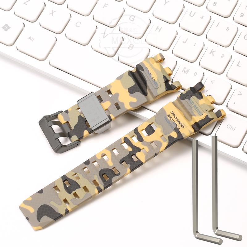 Resin Strap Suitable For Casio GWG-2000 GWG-2040 Men's TPU Sports Waterproof Watch Accessories Wristband Bracelet