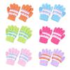 Fashion Warm Kids Winter Gloves Coldproof Full Finger Baby Gloves Soft Candy Color Knitted Gloves for 6-9 Years Old Outdoor