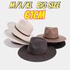 Australský 100% vlněný Vintage klobouk Fedora pro ženy/muže Jazzový Top klobouk z vlněné plsti s hnědým páskem Velká velikost hlavy Sluneční klobouk M/L/XL 61cm