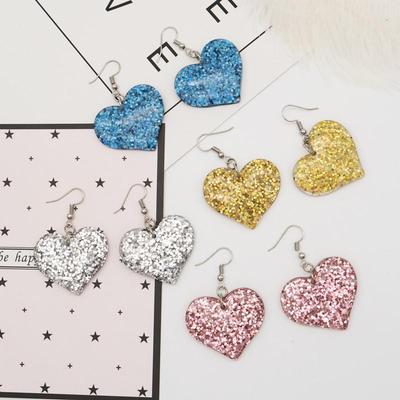 Versatile Iridescent Heart Earrings for Women - Japanese Korean Style