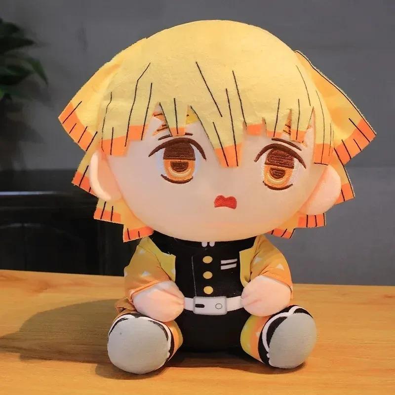20Cm Japan Slayer Plush Dolls Lovely Anime Kimetsu No Yaiba Kamado Tanjirou Nezuko Zenitsu Kyoujurou Toys Kids Gifts