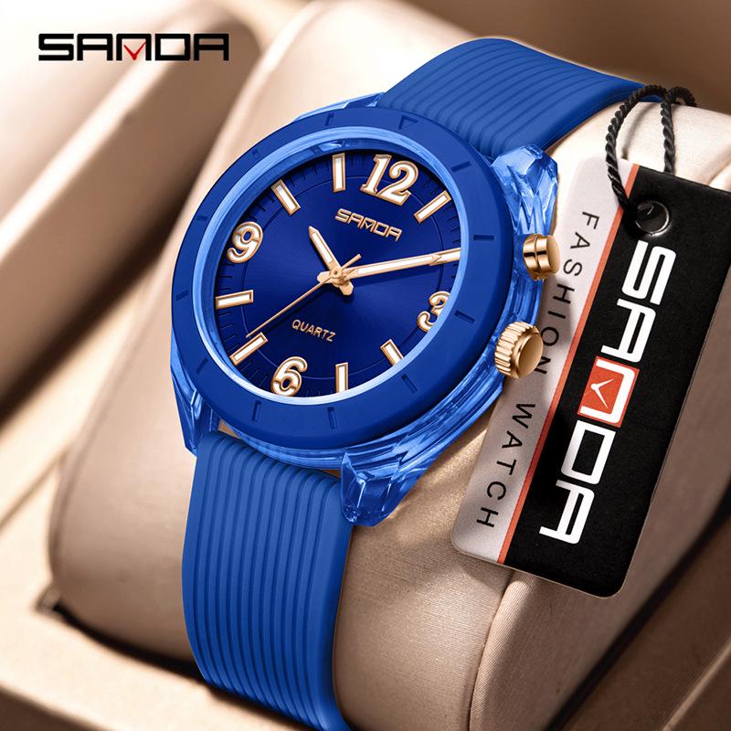 Sanda Silent Quartz Waterproof Luminous Watch for Middle School Students