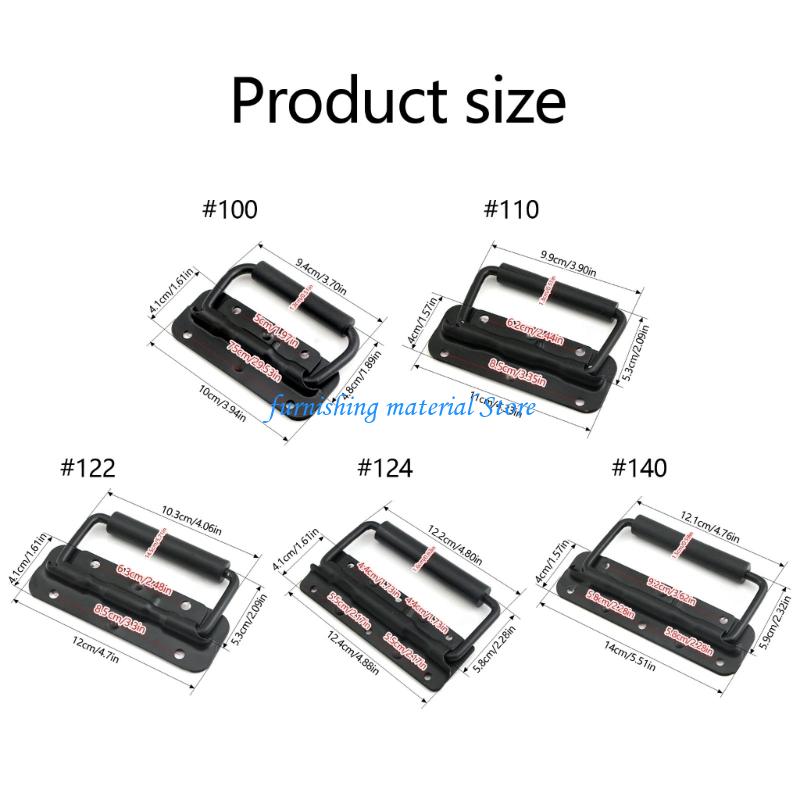 Y5GD Pack of 6 Space Saving Foldable Door Handles Strong Iron Construction Easy installs