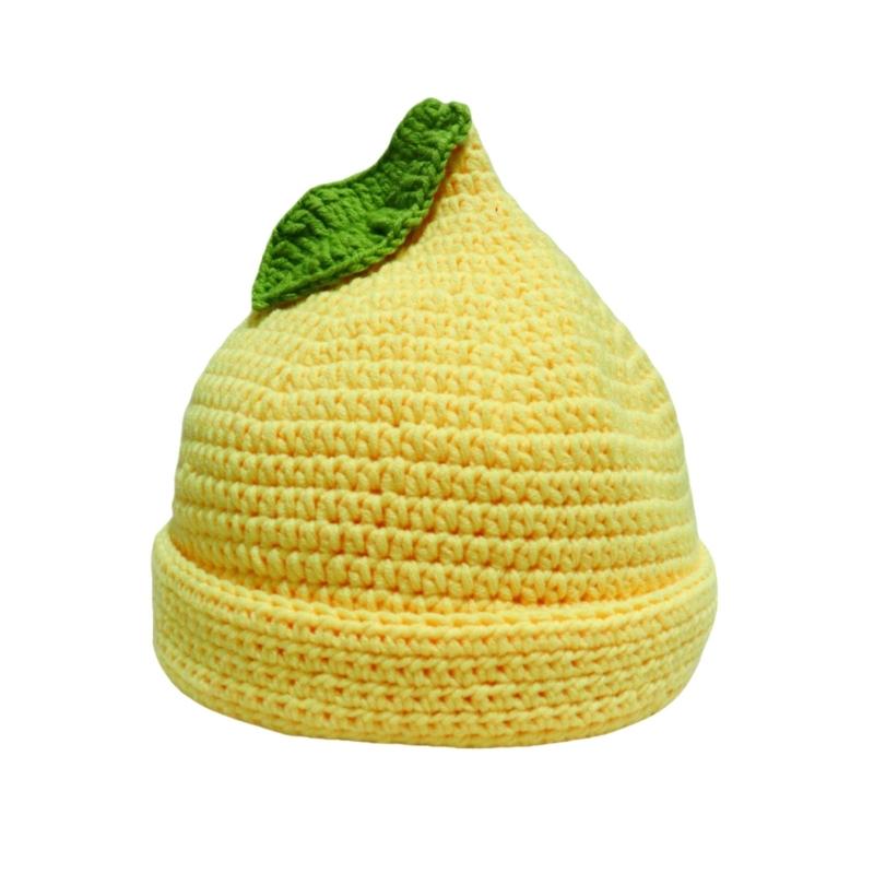 Lovely Fruit Winter Hat Soft Knitted Brimless Hat for Women Music Festival