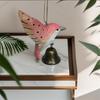 Hand Carved Wooden Hummingbird Figurines Hanging Ornament for Car Office Home Decors Wood Hummingbird Wind Chimes