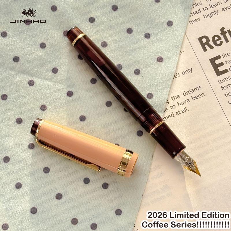 2026 Limited Edition Coffee Series ! JINHAO 82 Fountain Pen EF/F/M Gold Clip Writing Smooth Stationery Office School Supplies