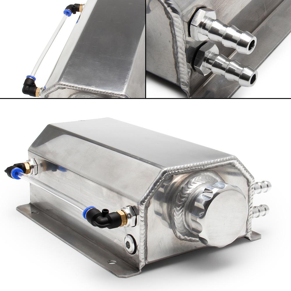 1L Aluminium Auto Kühlmittel Überlauf Ausdehnungsbehälter Öl Catch Can Ausgleichsbehälter Universelle Öl Entlüftungsbehälter mit Ablass