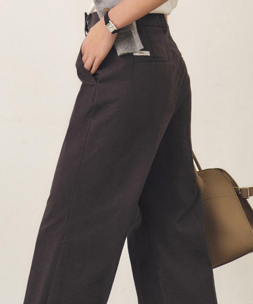 ARTID Turn-Up Straight Pants_Charcoal