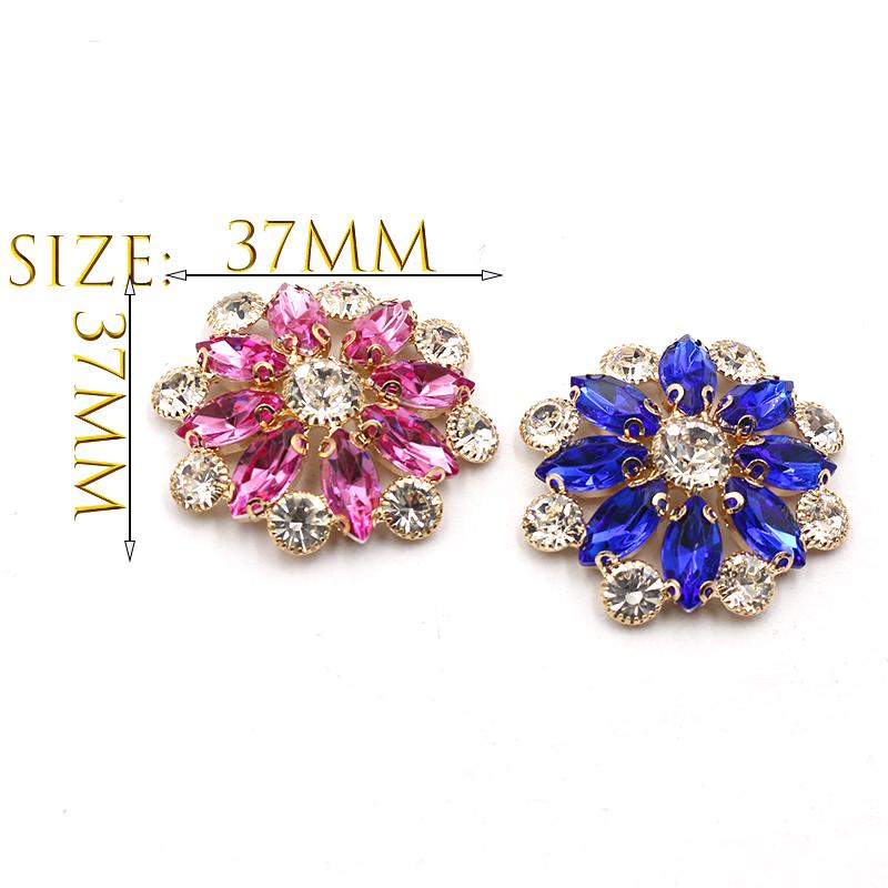 LKERAN5PCS37 * 37MM Circular Diamond Inlaid Acrylic Horse Eye Used For Clothing Buttons, Bow Hair Accessories, Jewelry Accessor