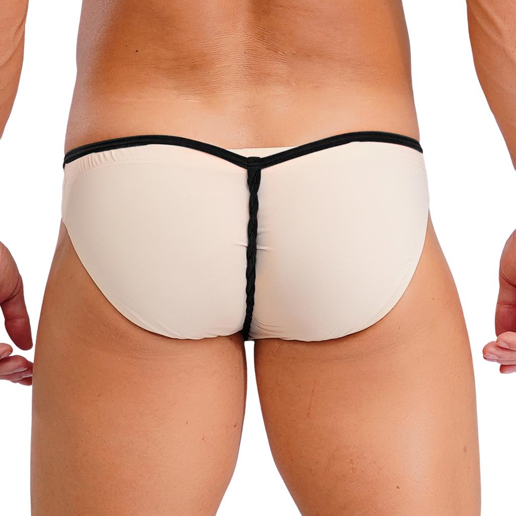 Mens Thong Fundoshi Underwear T-Back Design Japan Kabuki Style Cotton Loincloth Sumo Briefs