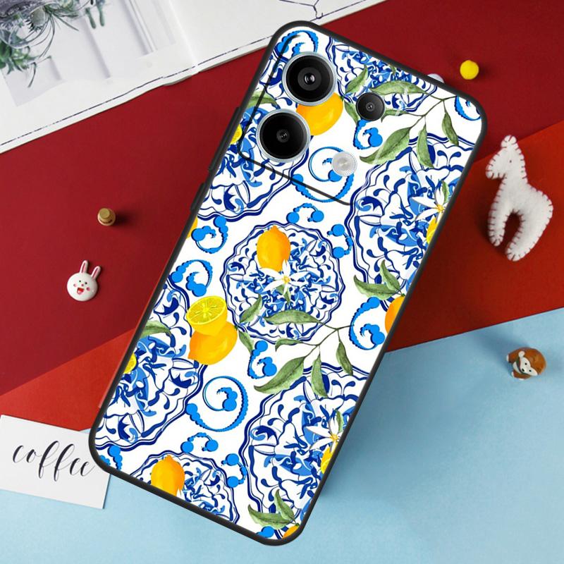 Mediterranean Lemon Case for Xiaomi Redmi Note 13 12 10 8 9 11 Pro 12S 10S 11S Redmi 13C 10A 10C 9C 12C Cover