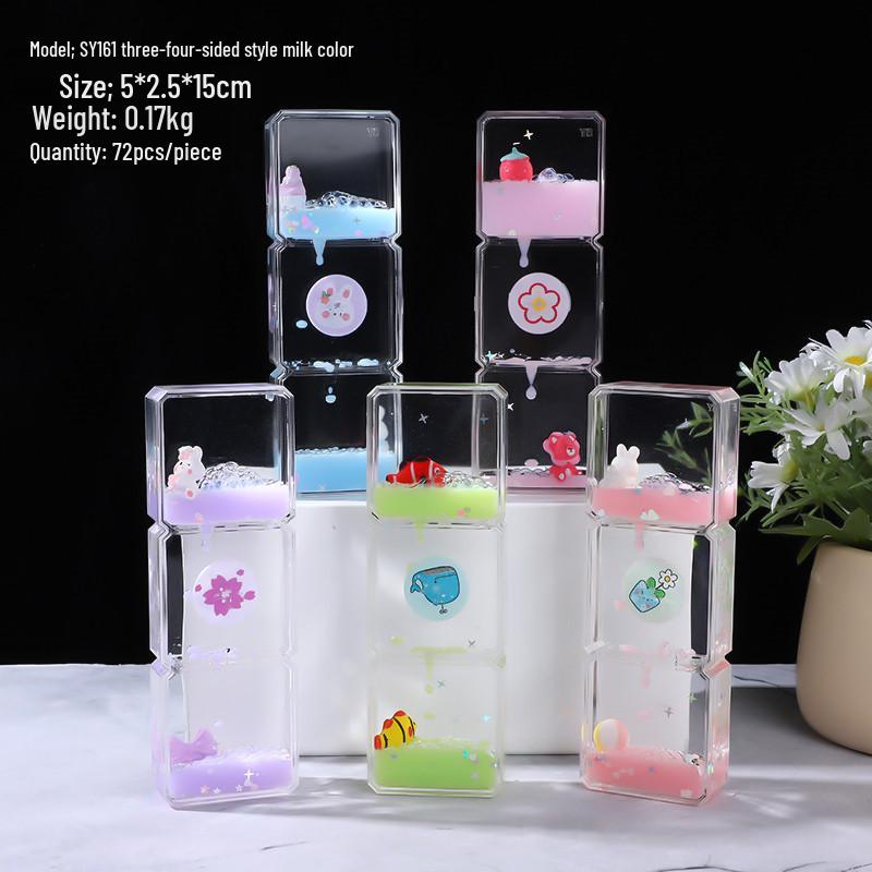 Internet Celebrity Stress Relief Hourglass: Oil Slide Water Drop Acrylic Ornament for Students, Perfect Small Gift