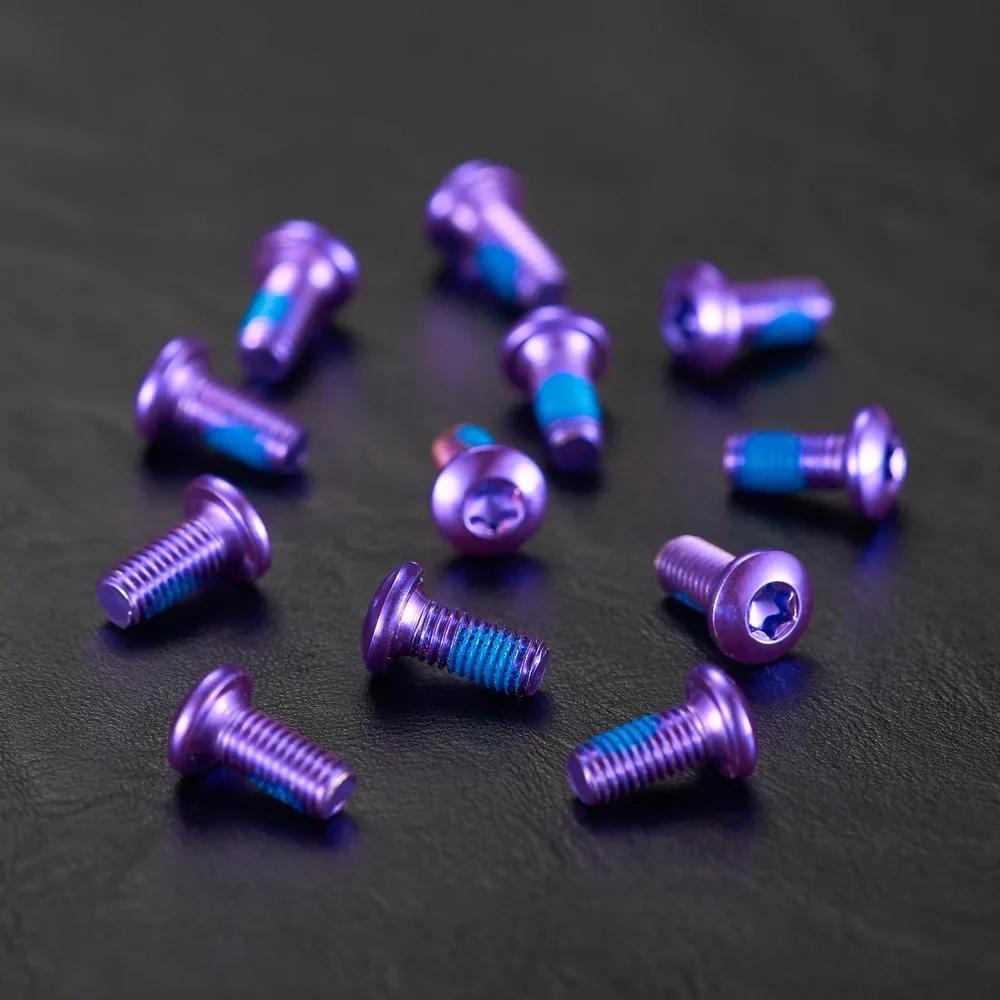 12pcs Colorful Bicycle Disc Brake Rotor Bolts T25 M5x9mm Stainless Steel Road Bike Fixing Screws Part Cycling Accessory