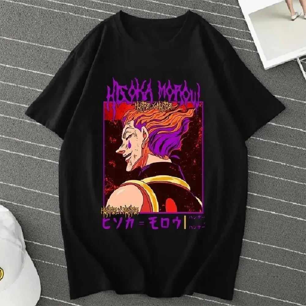 

Anime Hunter X Hunter Killua Zoldyck Women s Casual Fashion Harajuku Short Sleeve Round Neck Plus Size Cotton Unisex T-Shirt XXXXXL чорний