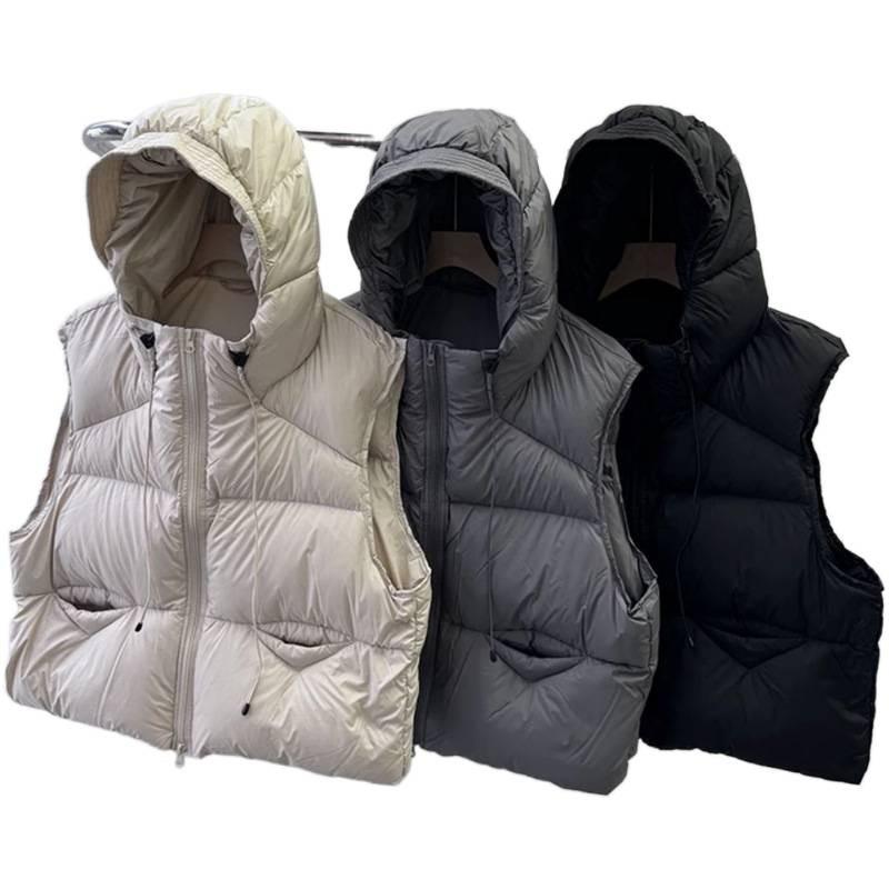 Puff Hooded Down Cotton Jacket Vest Women's Autumn New Soft Fluffy Versatile Loose Vest Women