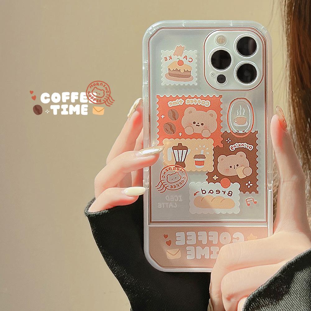 Original Applicable To IPhone15pro Max Apple 14 Mobile Phone Case 12 Transparent 16 Folding Bracket Xs13