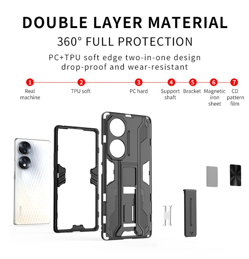 Funda For Honor 70 5G Case Car Magnetic Stand Holder Armor Shockproof Coque For Xonor Honer Honar 70 Honor70 Hard PC Back Cover